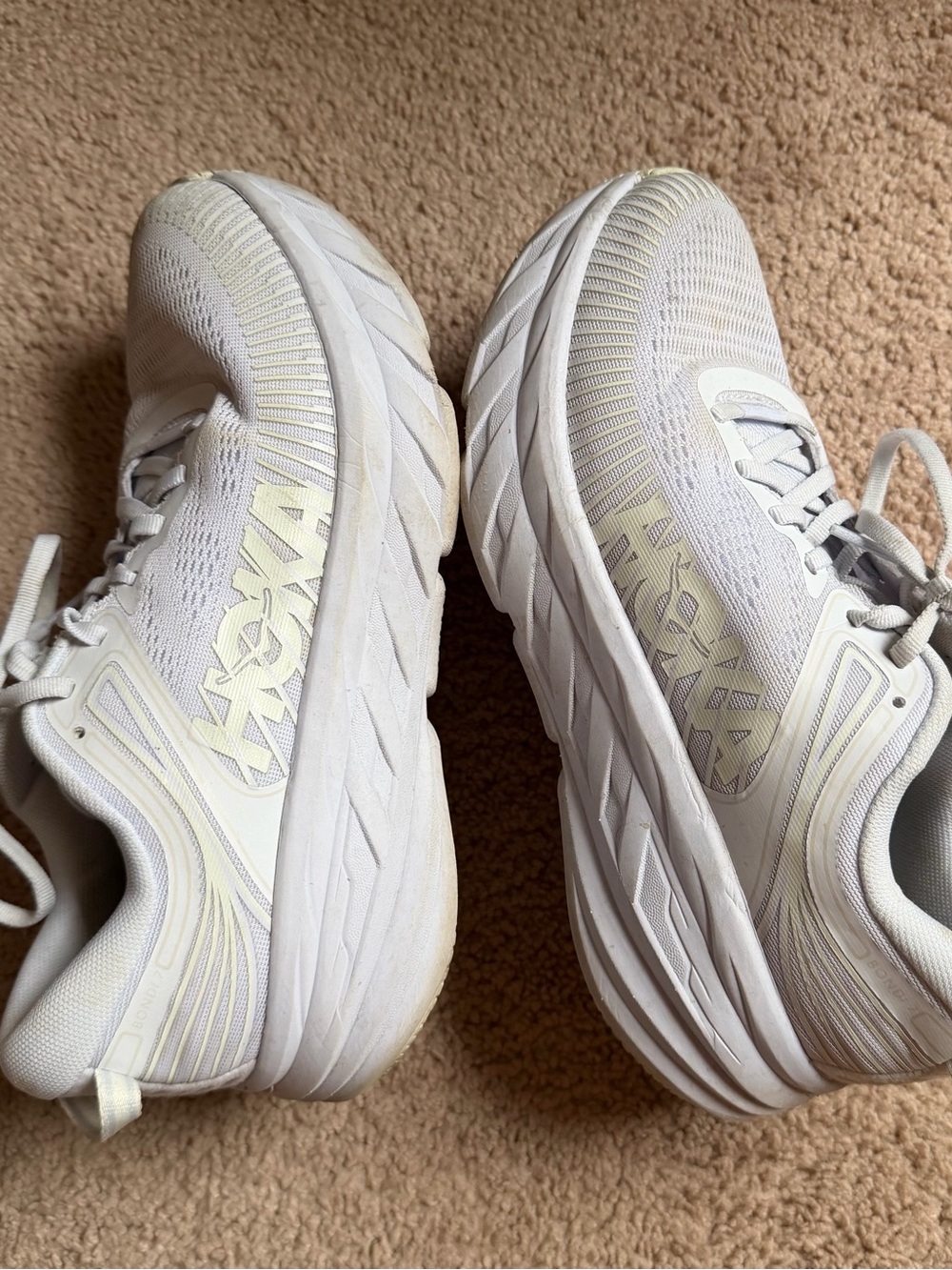 Hoka one one sneakers women sz 9 white